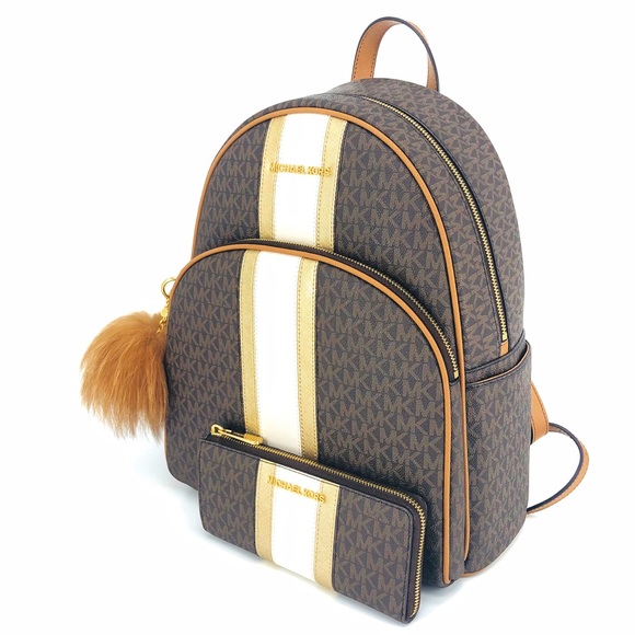 3PCS Michael Kors Abbey Large Backpack Wallet Set - Picture 2 of 8